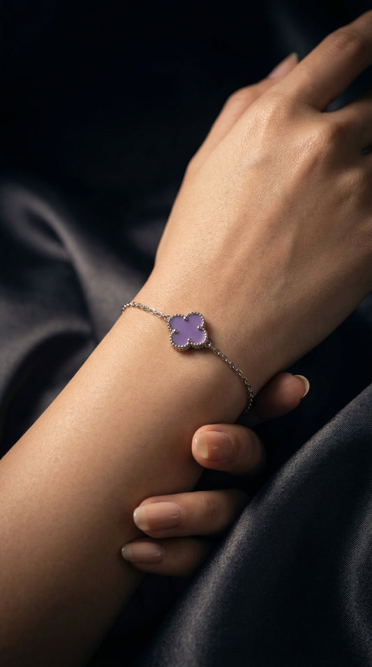 Purple Clover Bracelet