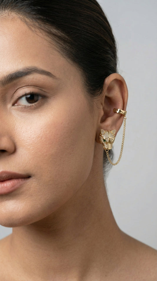 Panther Head Ear Cuff