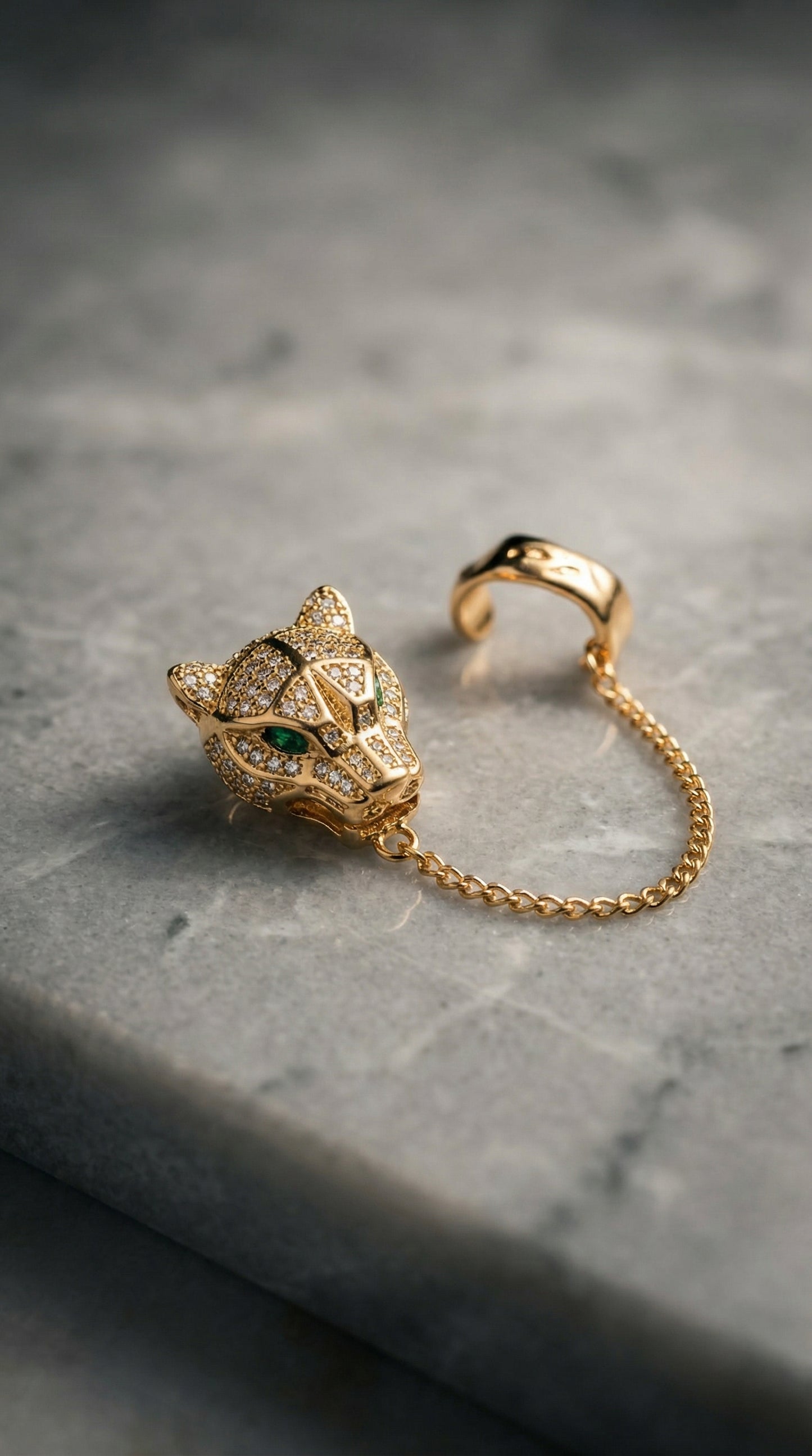 Panther Head Ear Cuff