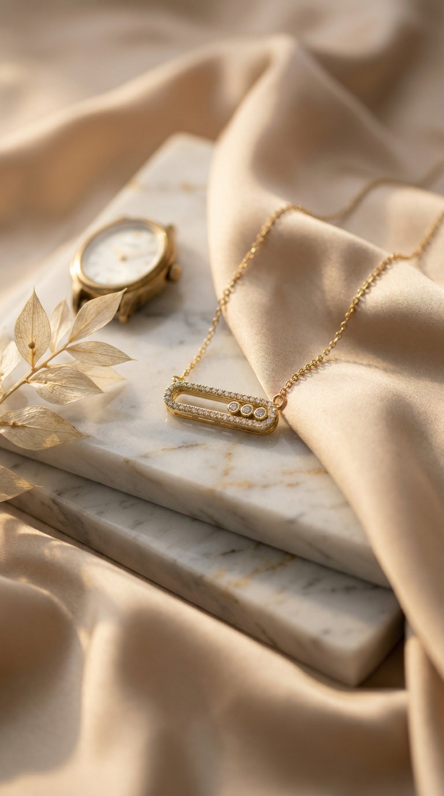 CZ Halo Bar Necklace