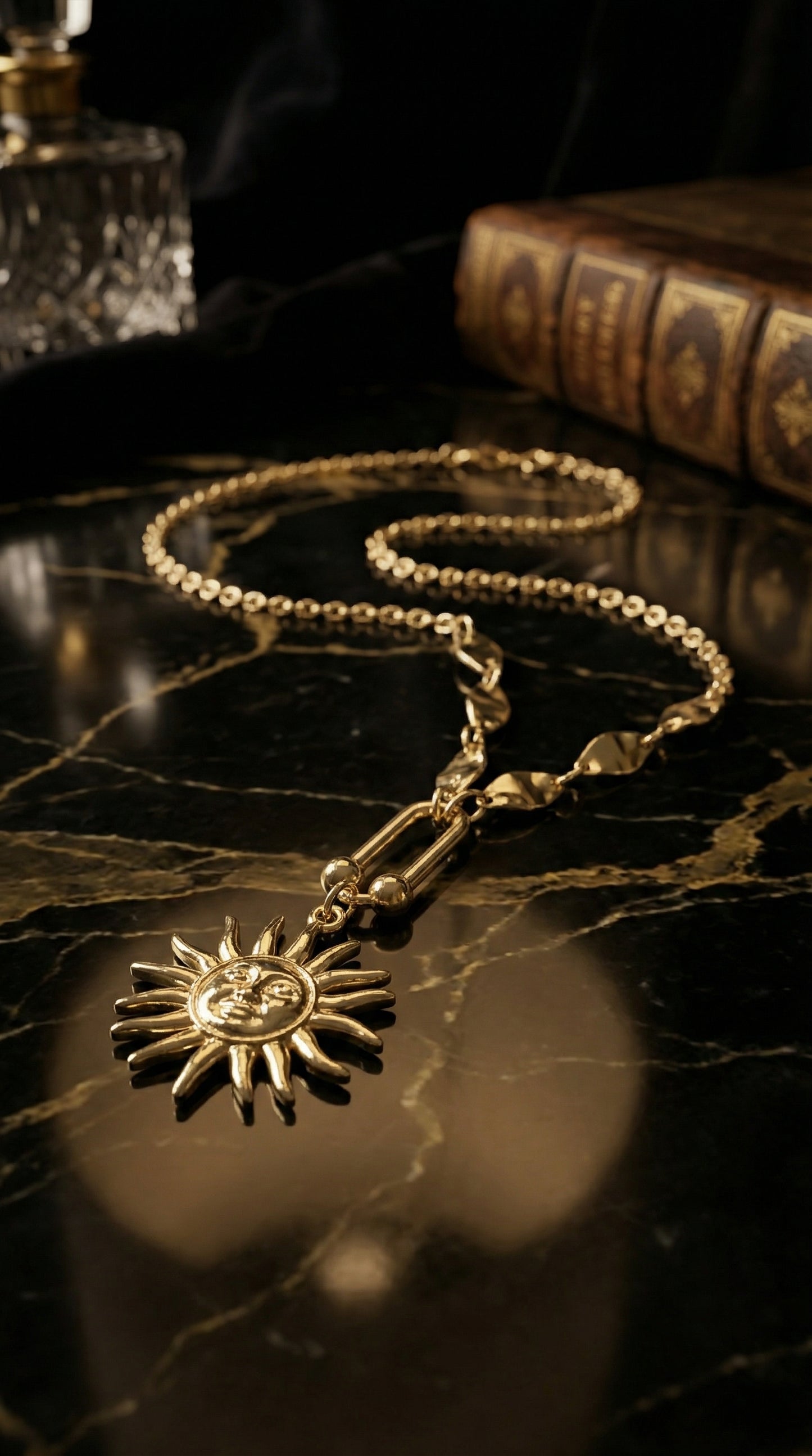 Celestial Sun Pendant Necklace