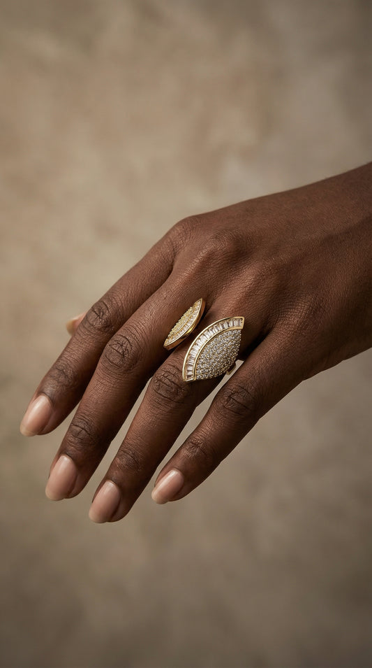 Open Zircon Statement Ring