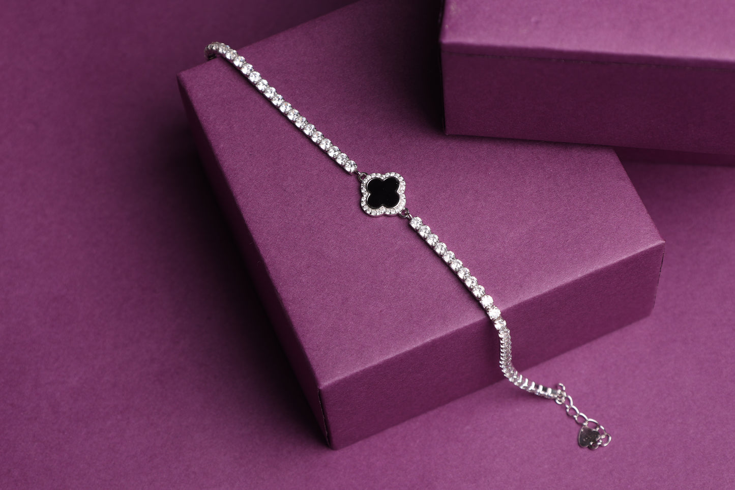 Clover Charm Tennis Bracelet