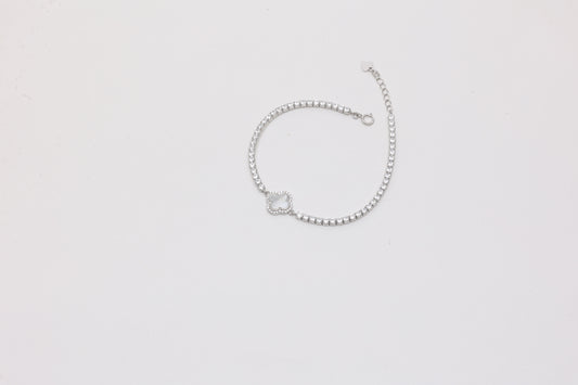 Clover Charm Tennis Bracelet