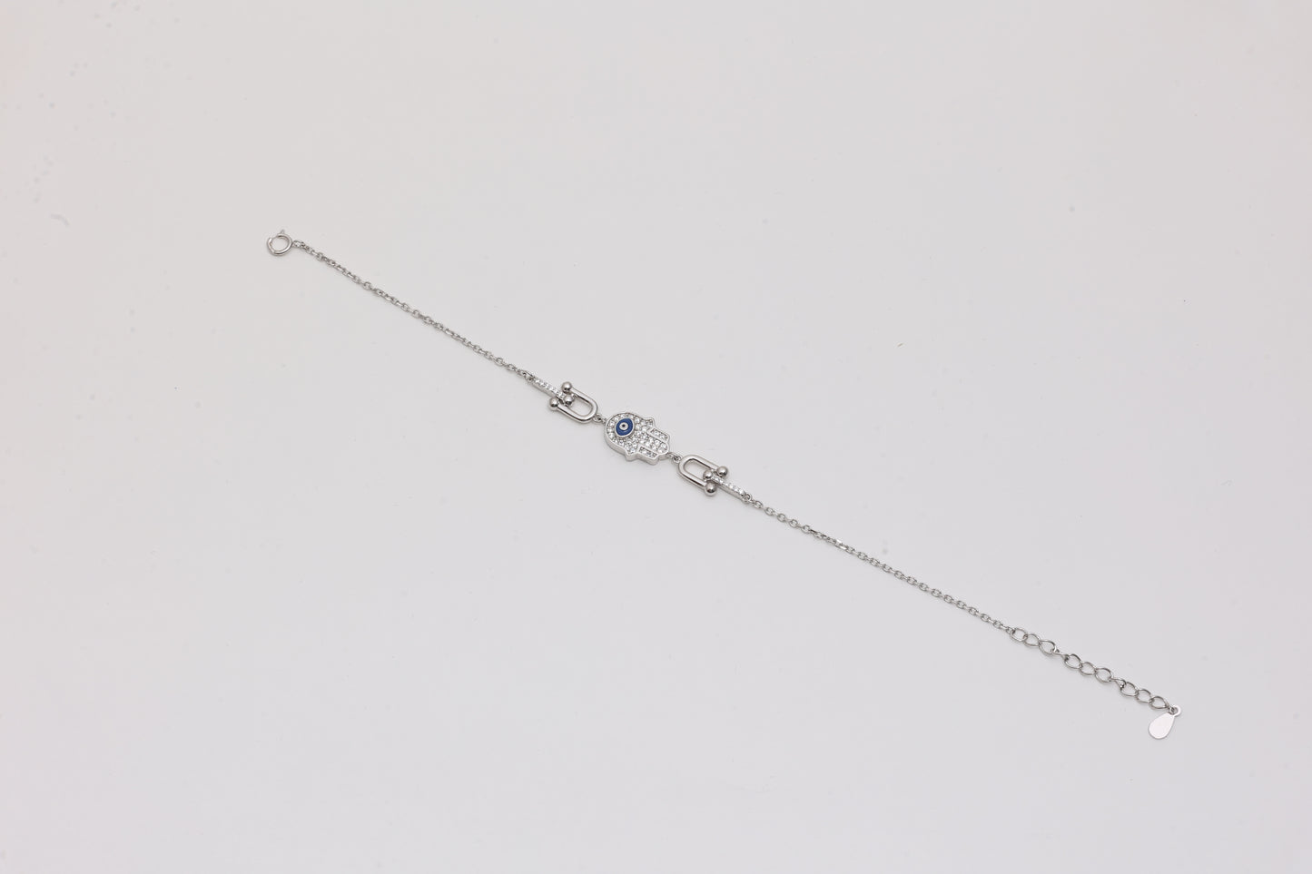 Classic Hamsa Evil Eye Pavé Bracelet