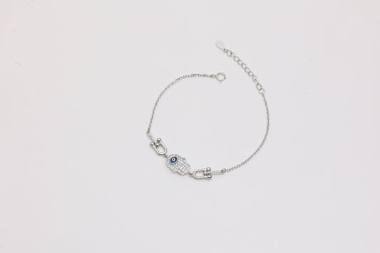 Classic Hamsa Evil Eye Pavé Bracelet