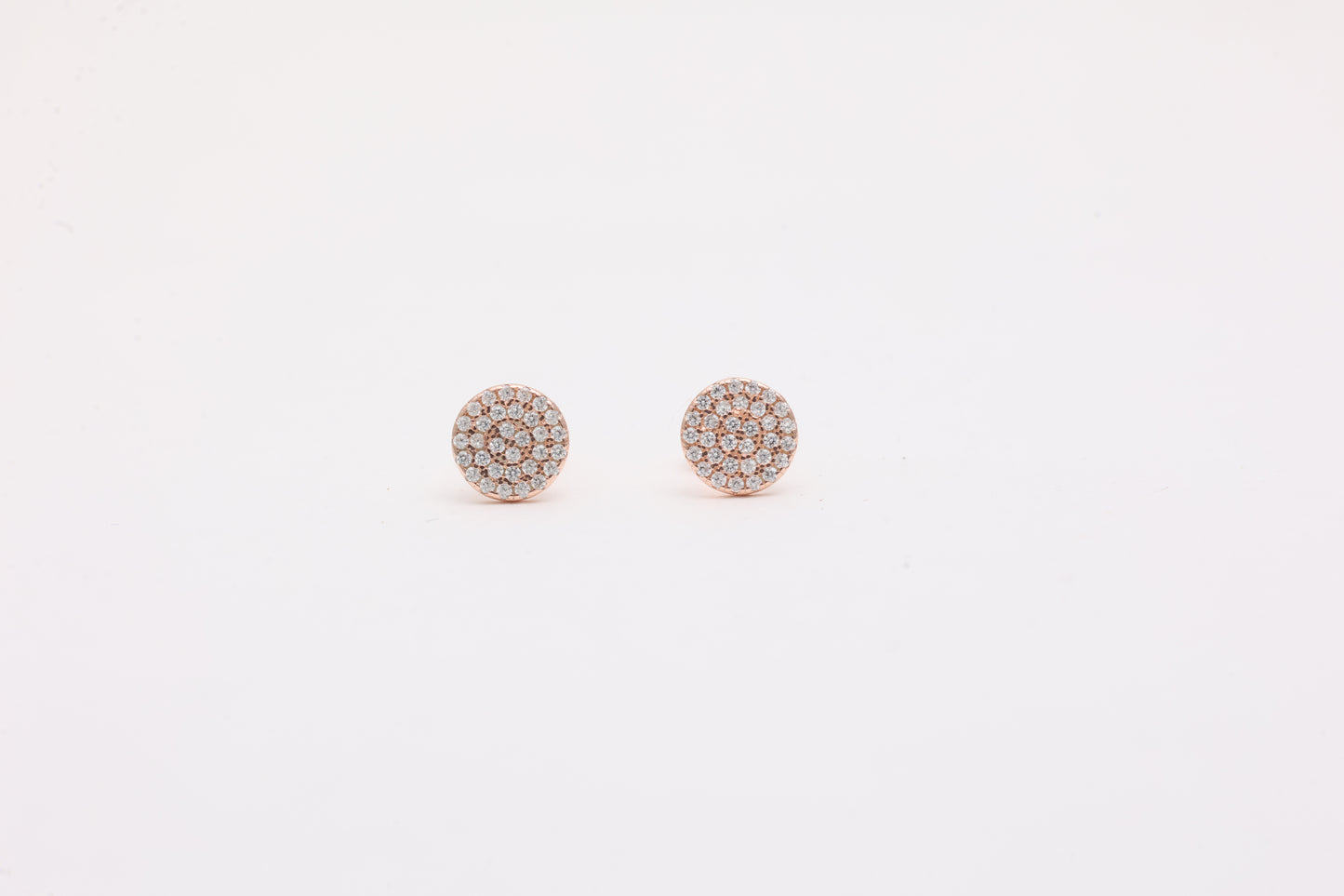 Petite Rose Gold Pave Studs