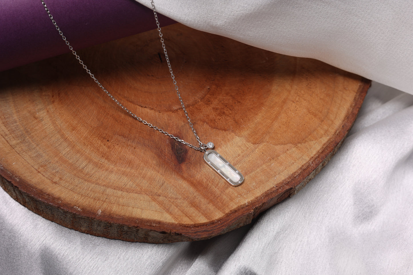 Mother of Pearl Bar Necklace