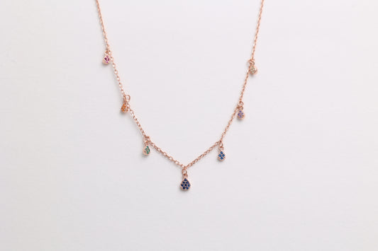 Multicolour Drop Necklace