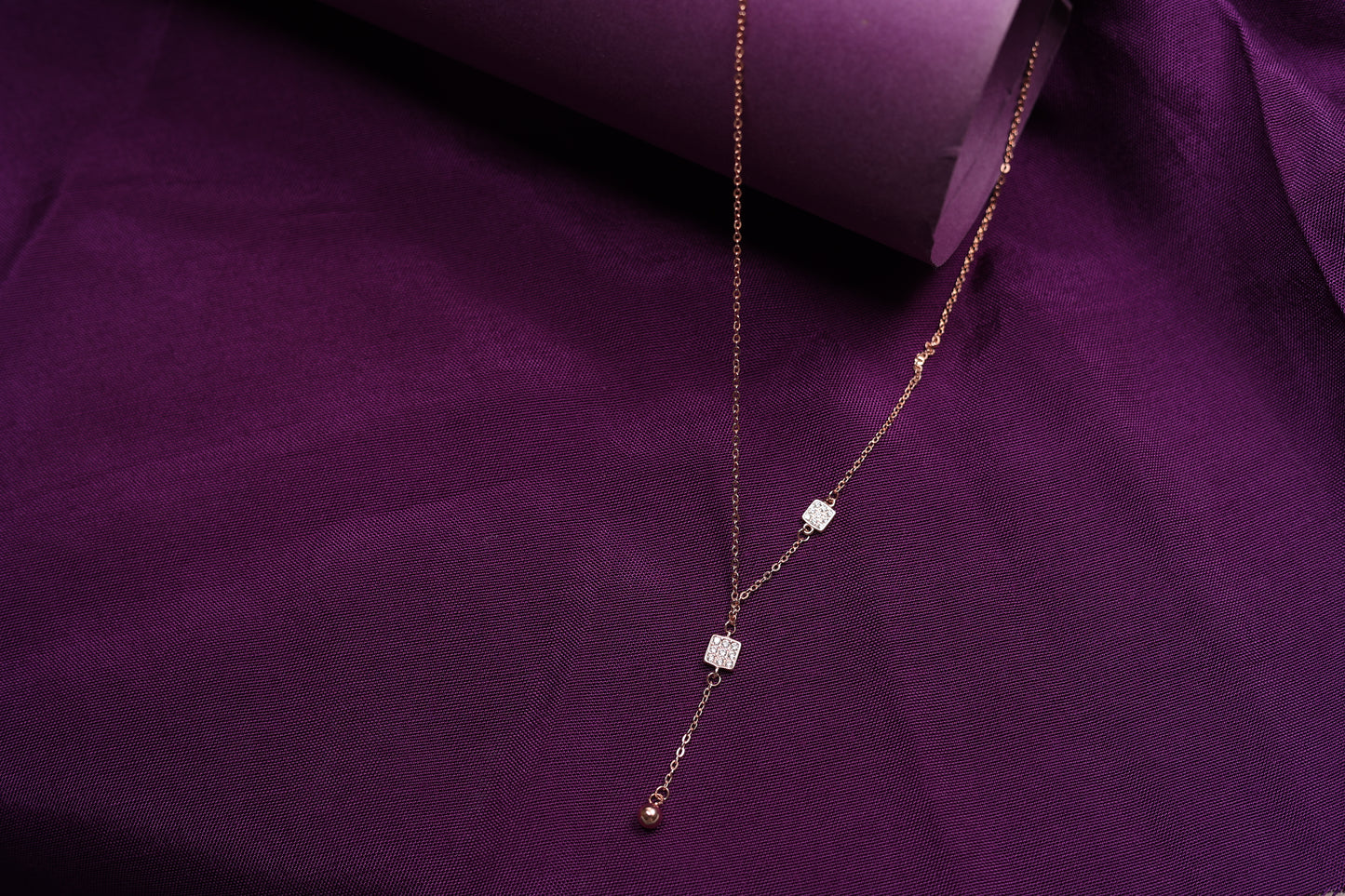 Y Drop CZ Necklace