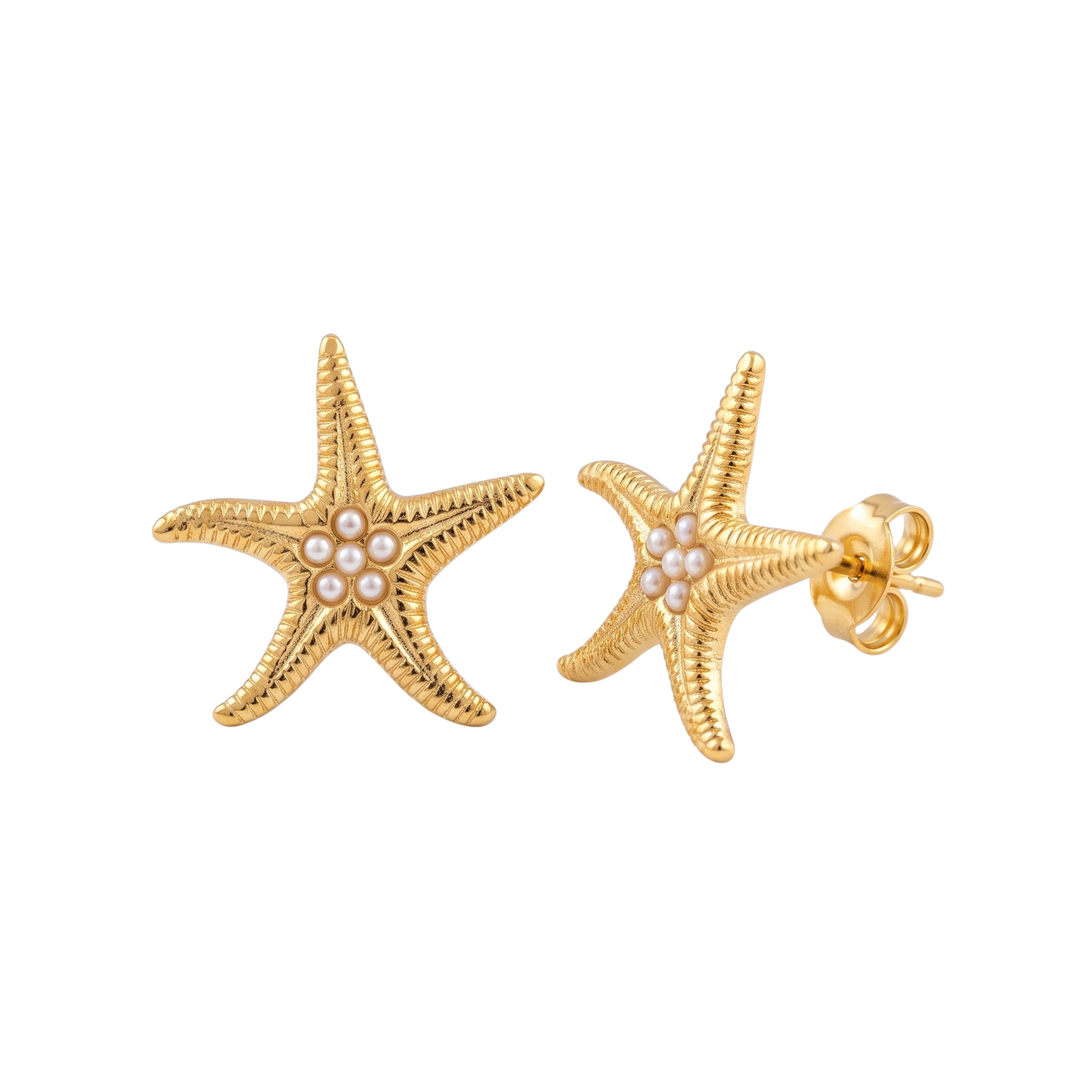 Seastar Pearl Stud Earrings