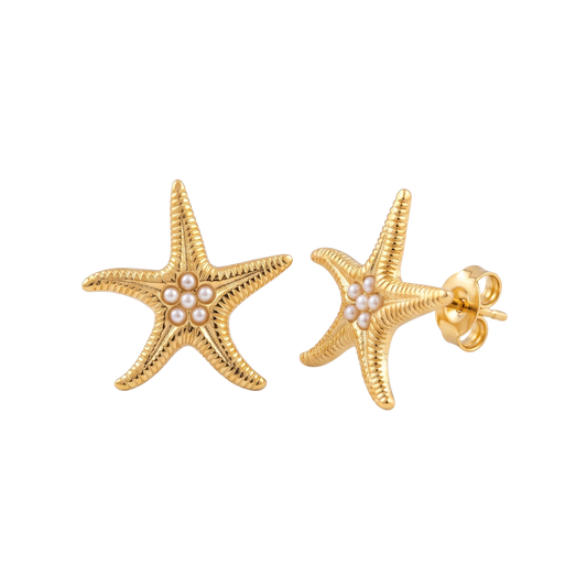 Seastar Pearl Stud Earrings