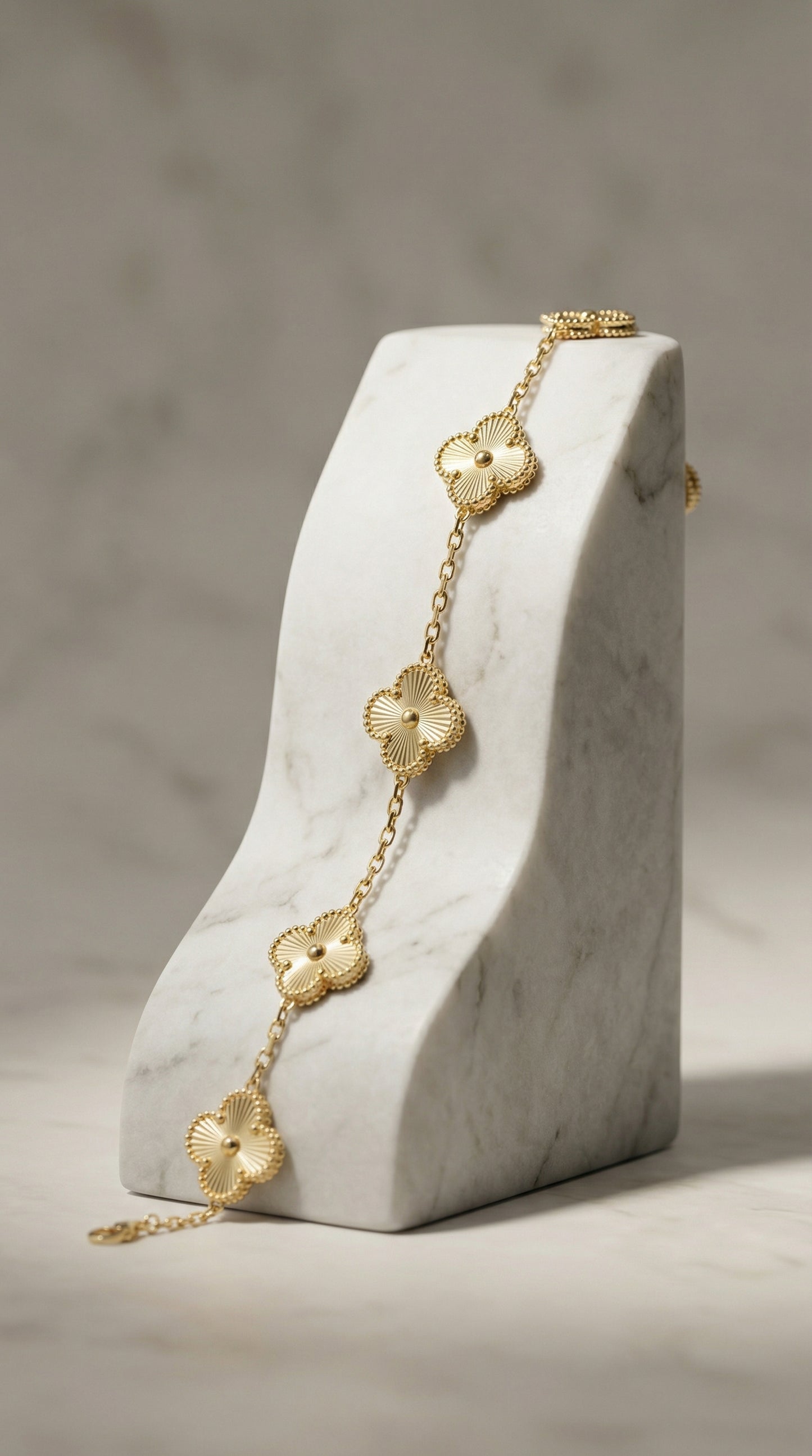 Textured Clover Bracelet