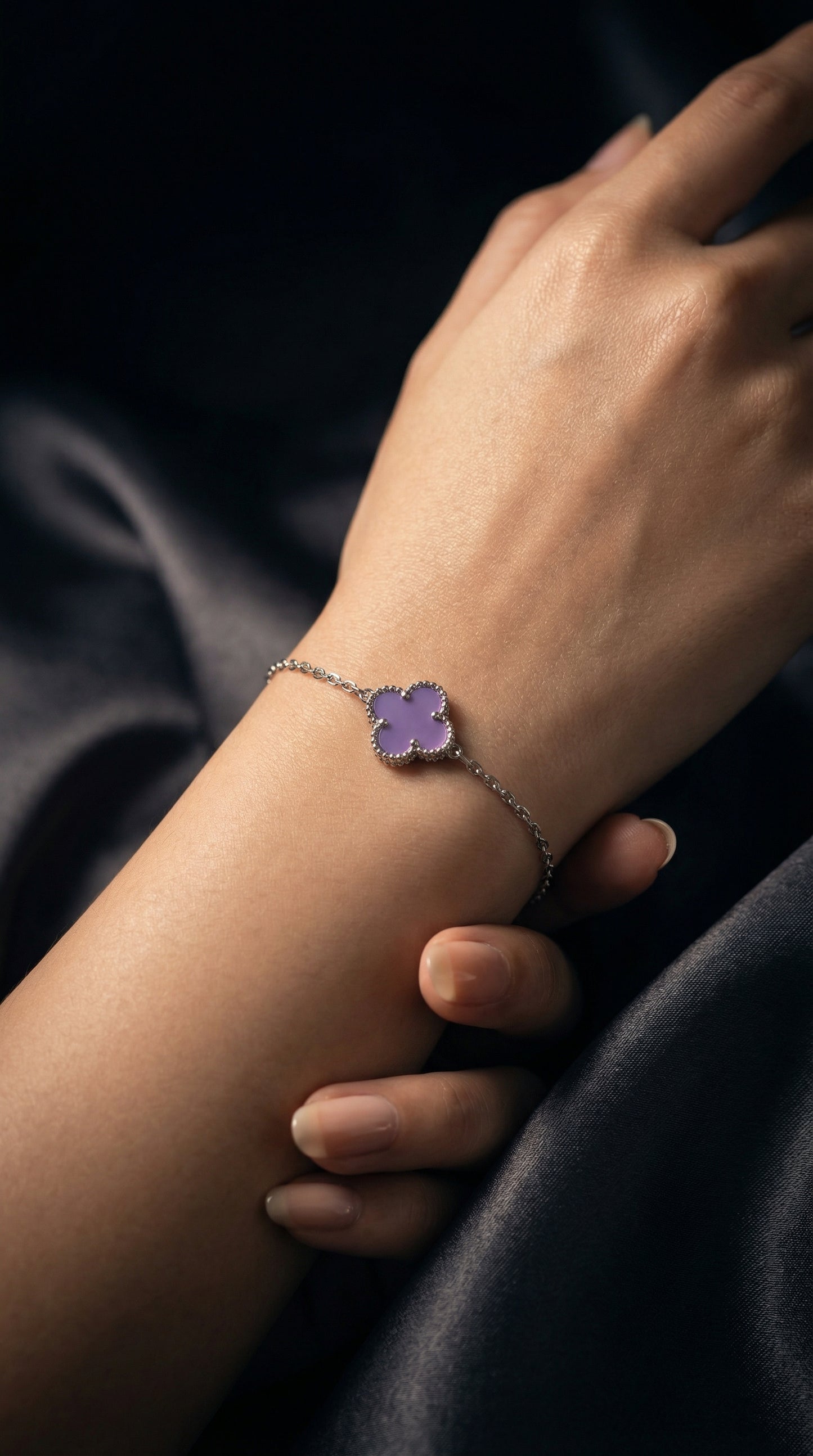 Purple Clover Bracelet