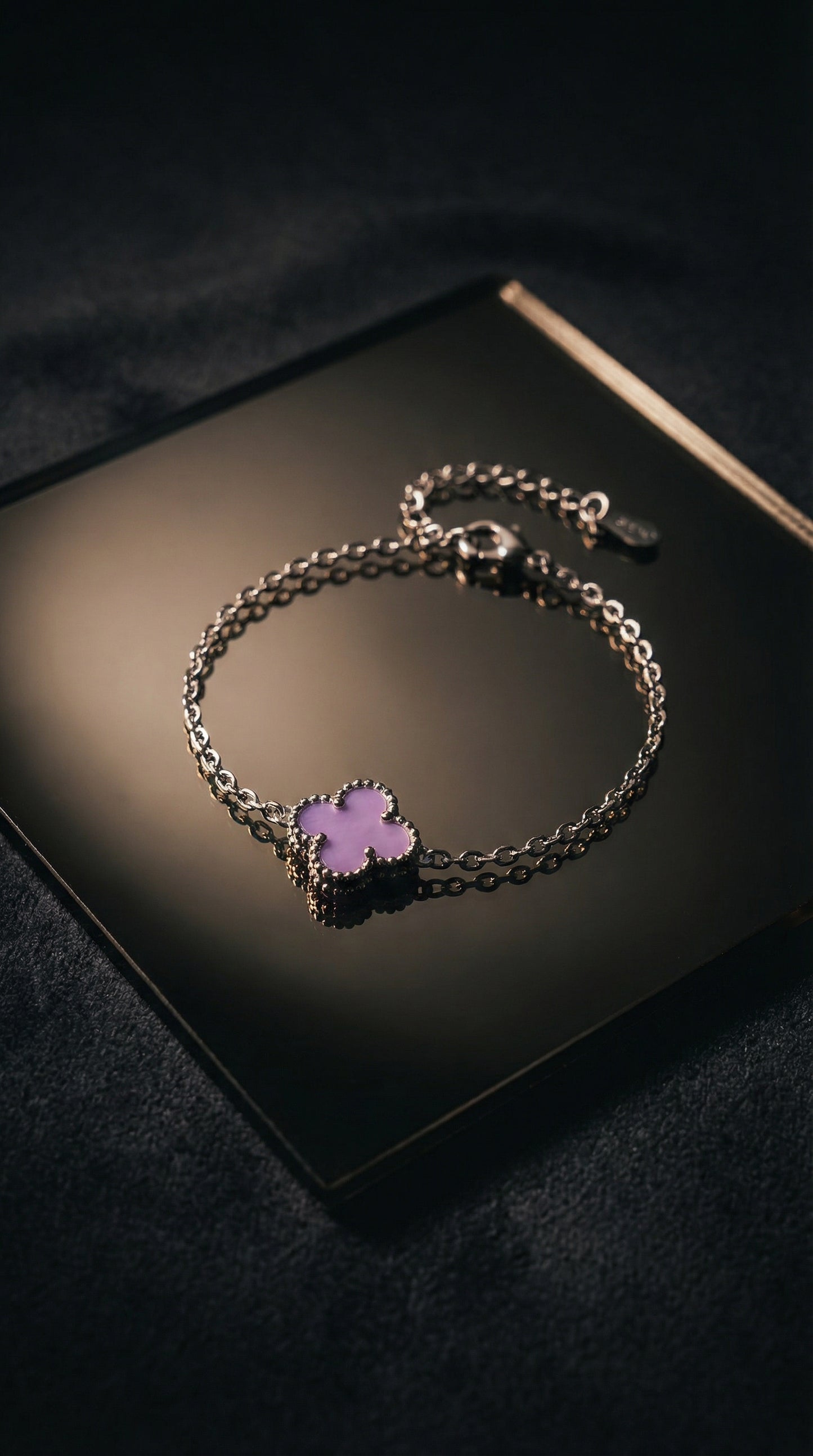 Purple Clover Bracelet