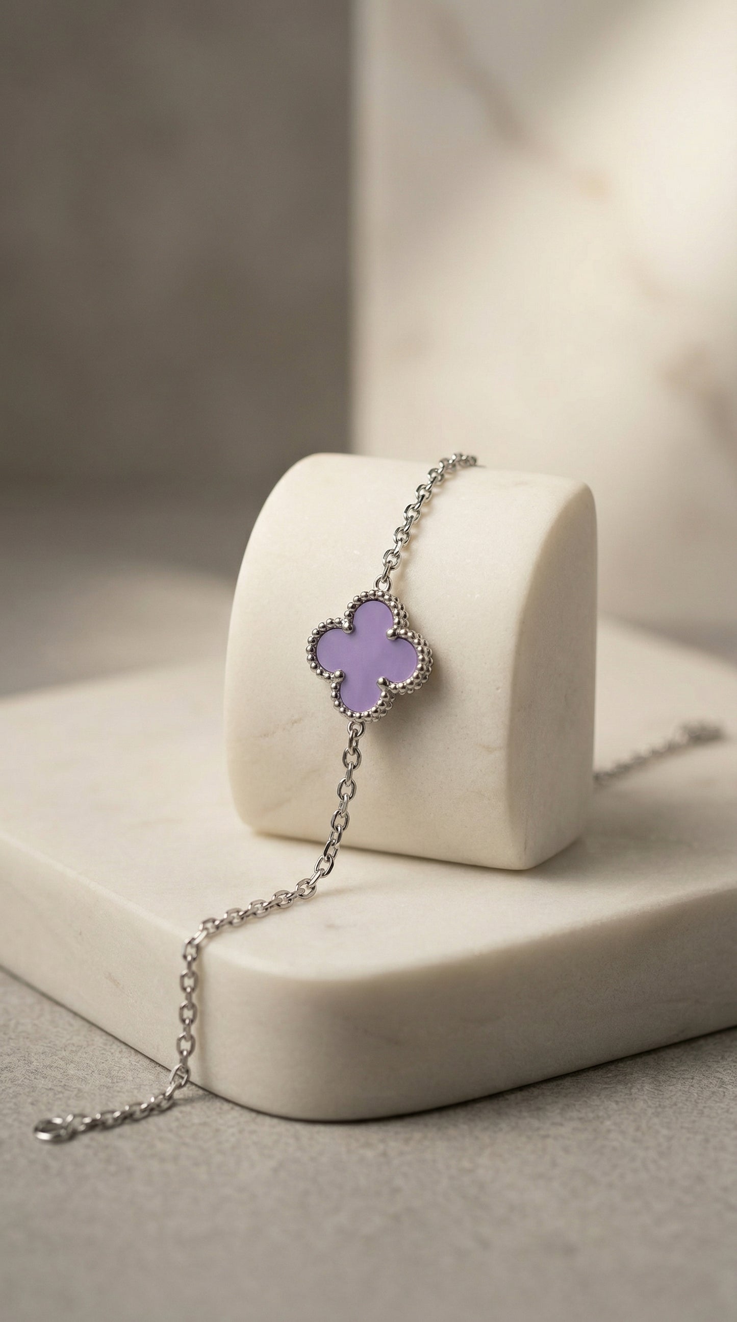Purple Clover Bracelet