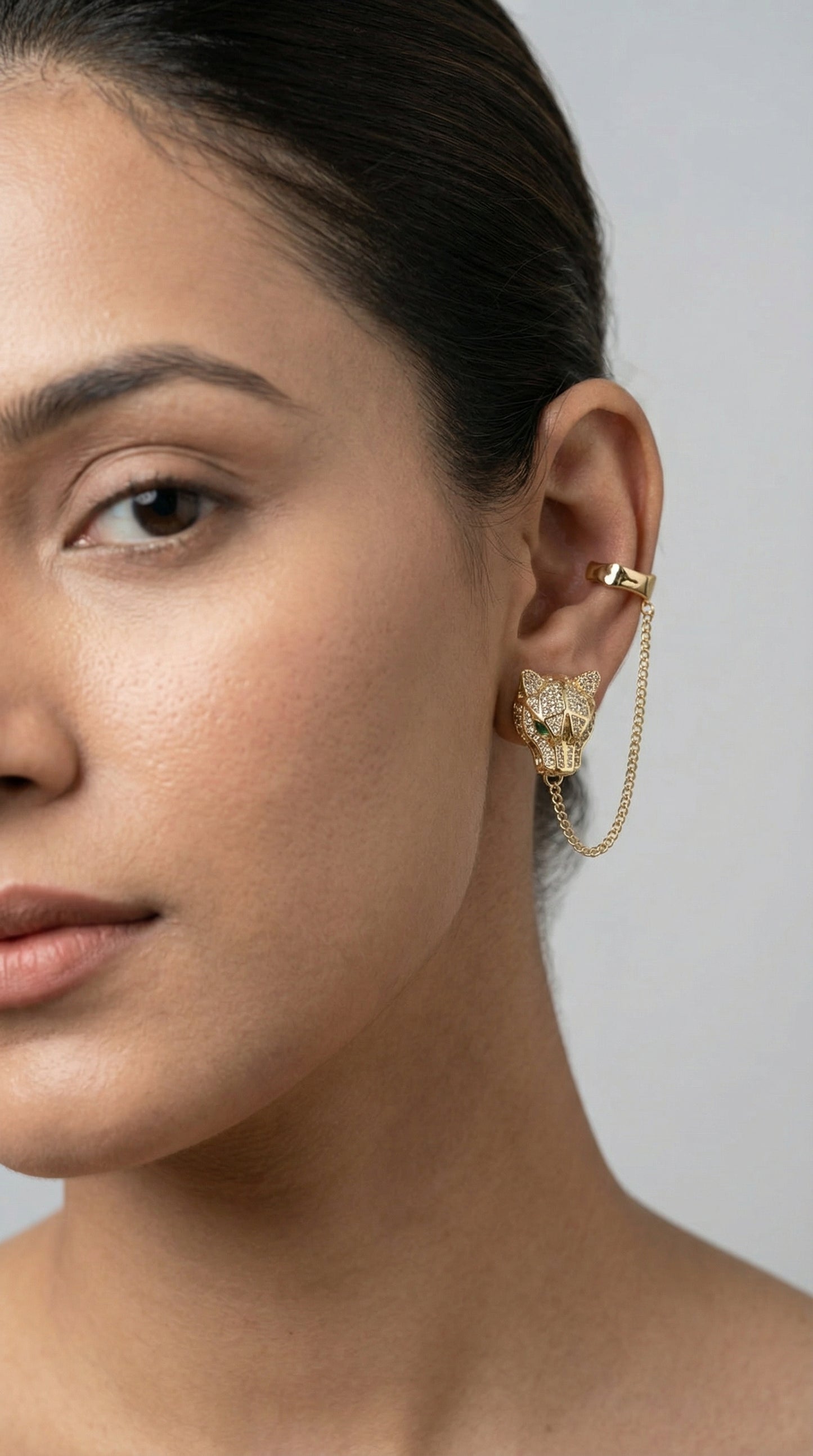 Panther Head Ear Cuff