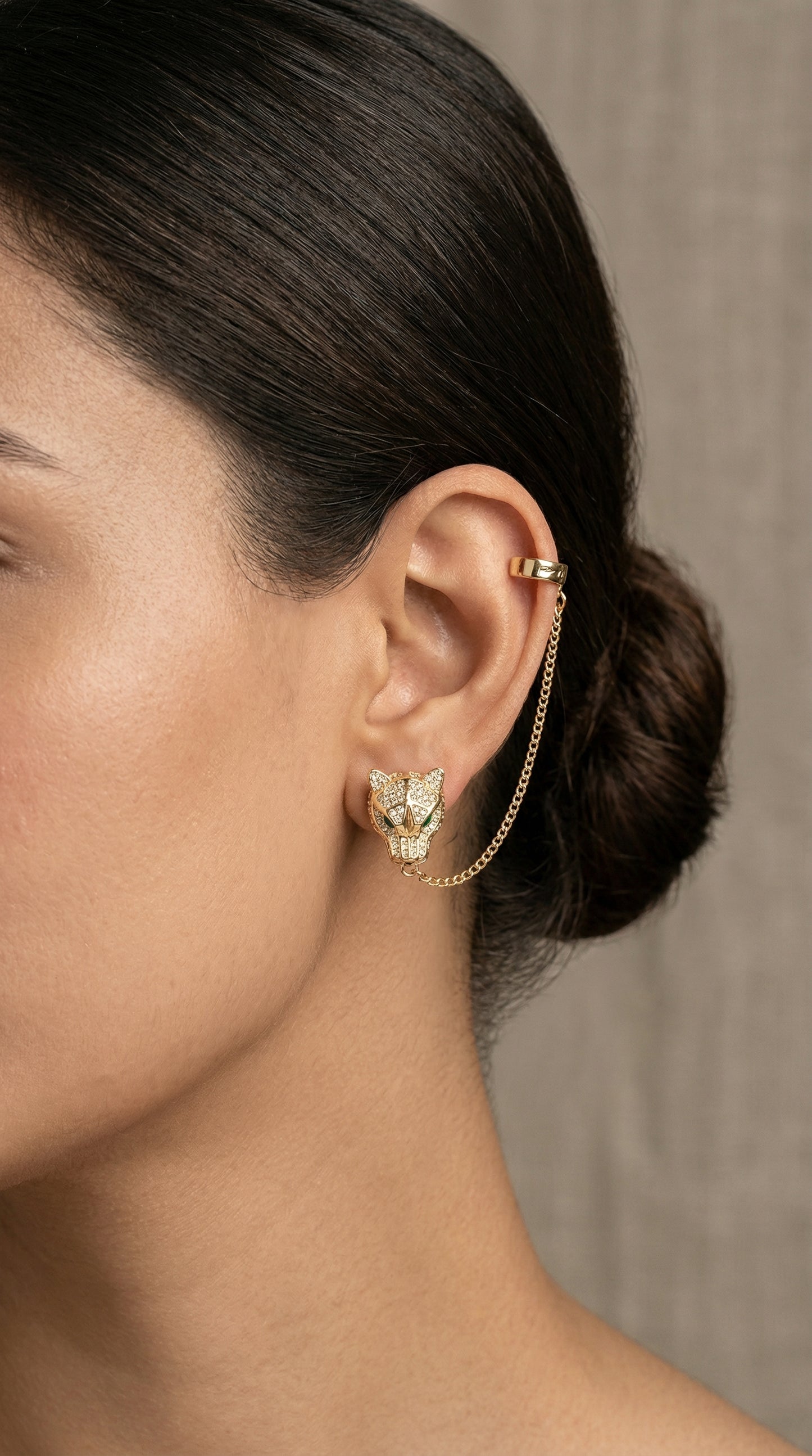 Panther Head Ear Cuff