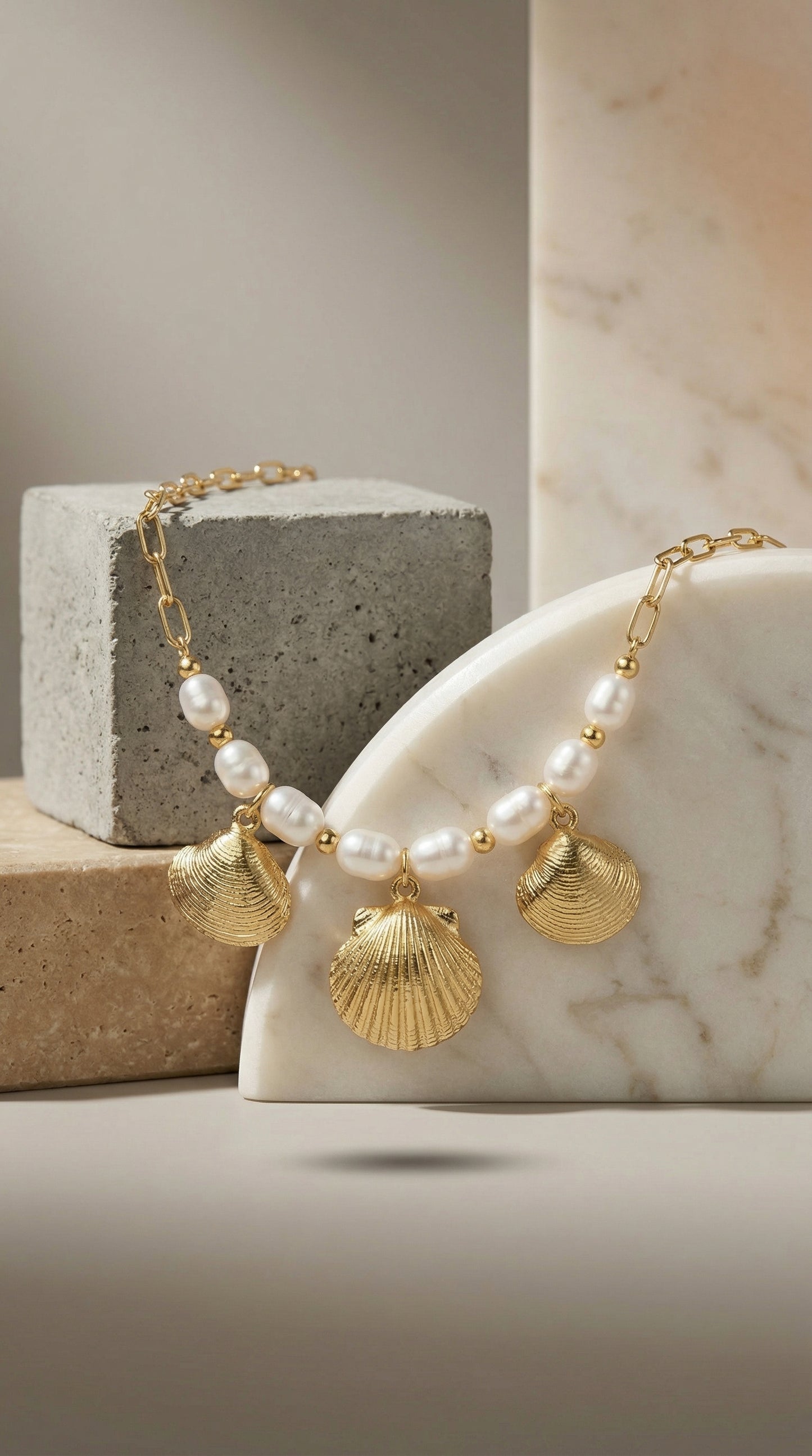 Pearl Shell Charm Necklace