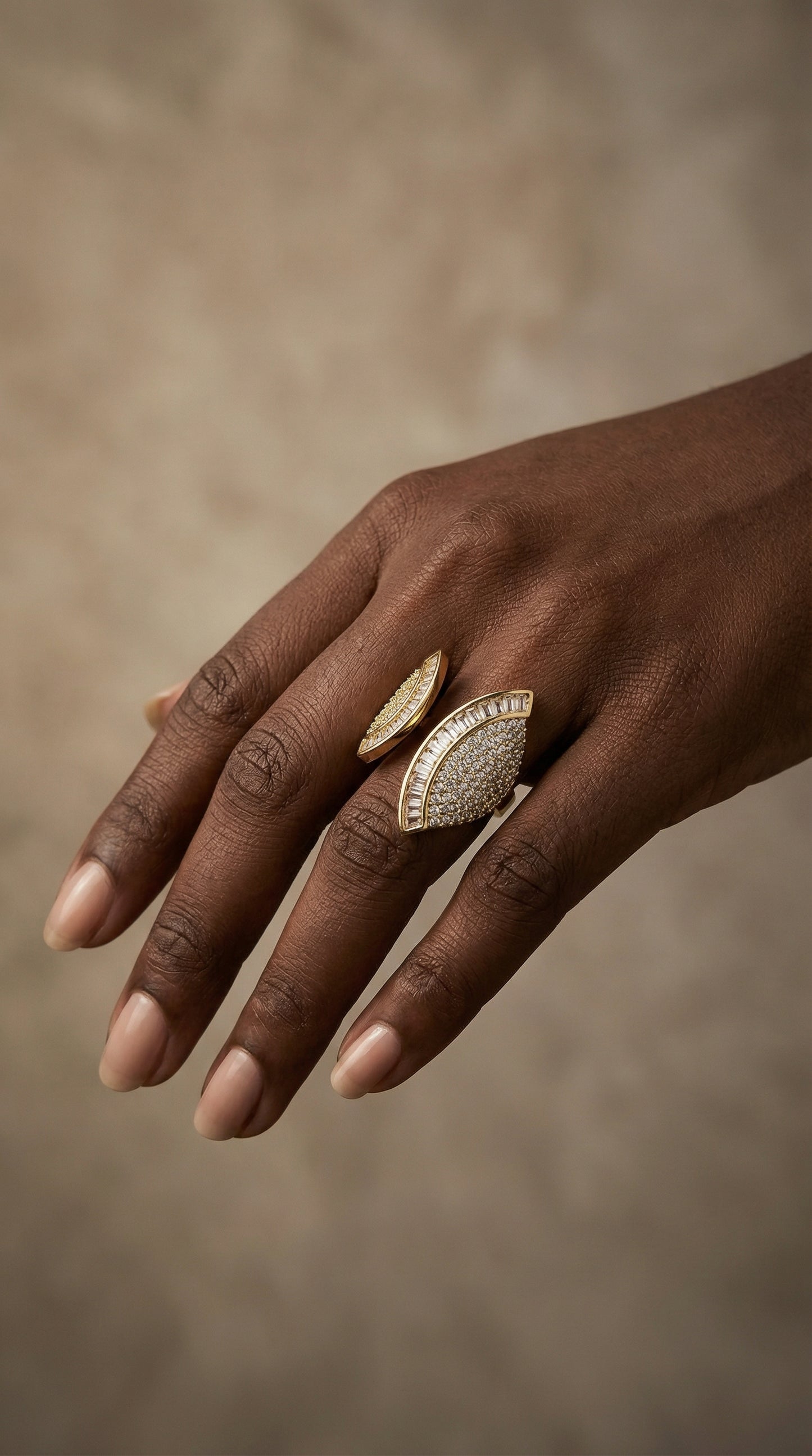 Open Zircon Statement Ring