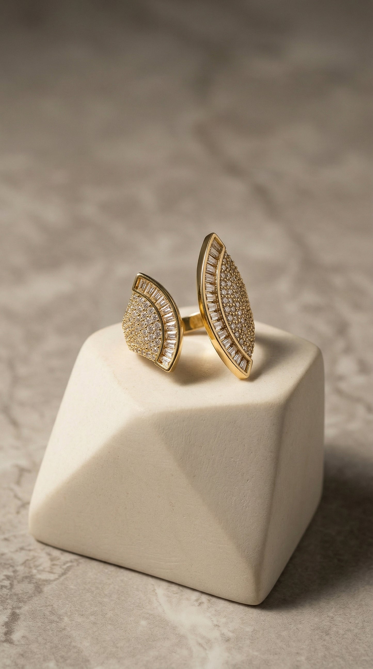 Open Zircon Statement Ring