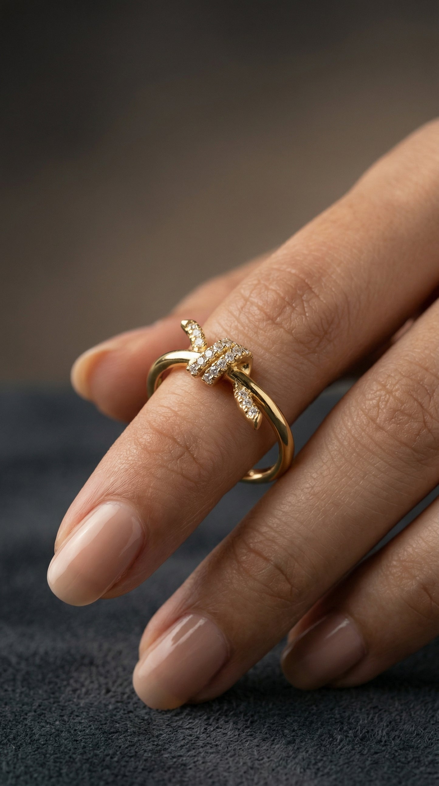 Knot Zircon Ring