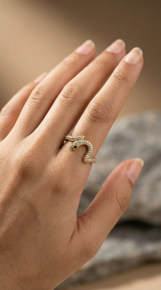 Serpent Zircon Ring
