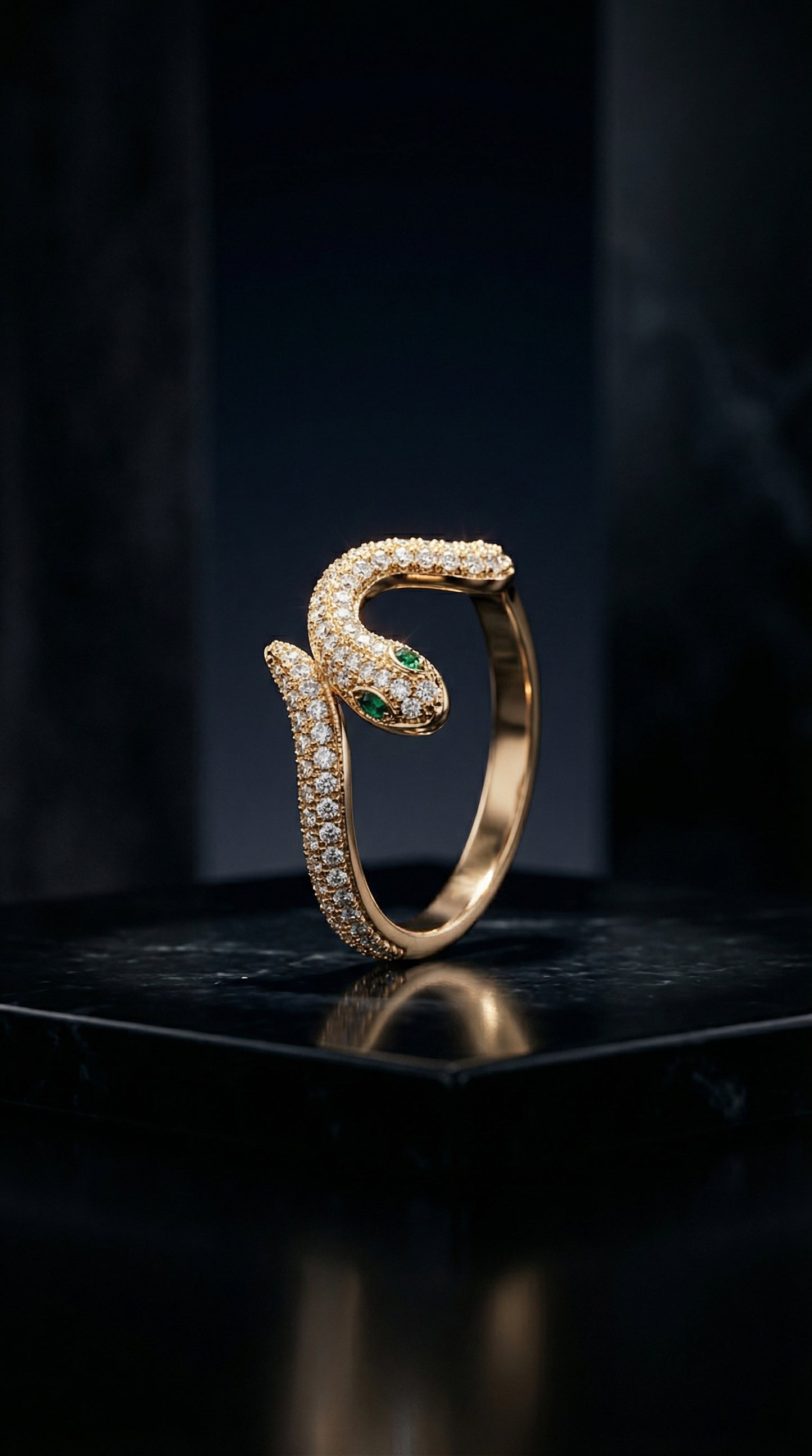 Serpent Zircon Ring