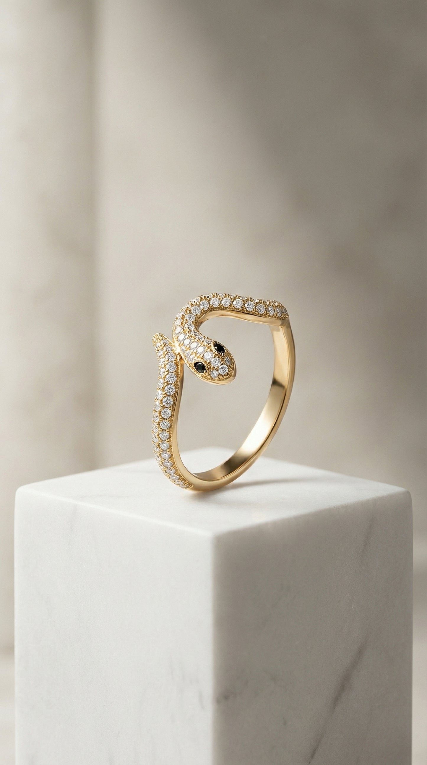 Serpent Zircon Ring