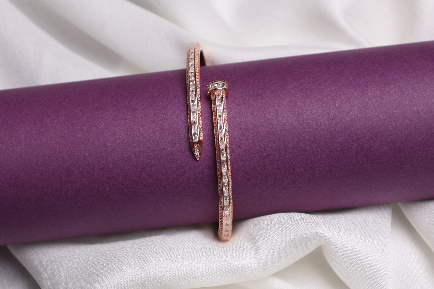 Baguette Nailhead Bangle