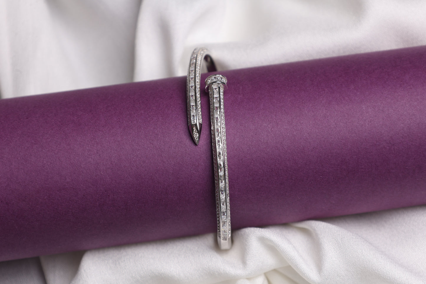 Baguette Nailhead Bangle