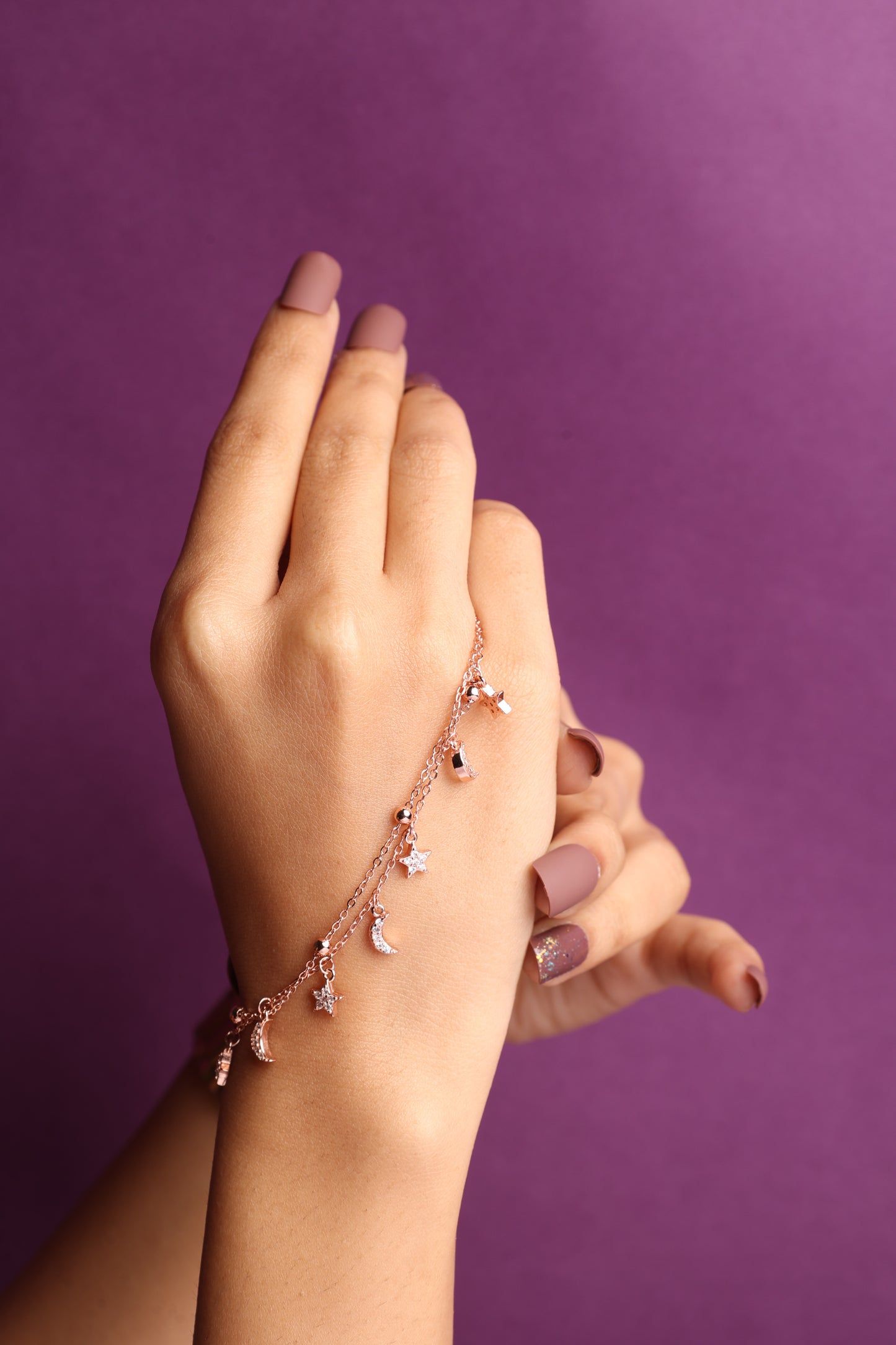 Celestial Moon & Star Bracelet