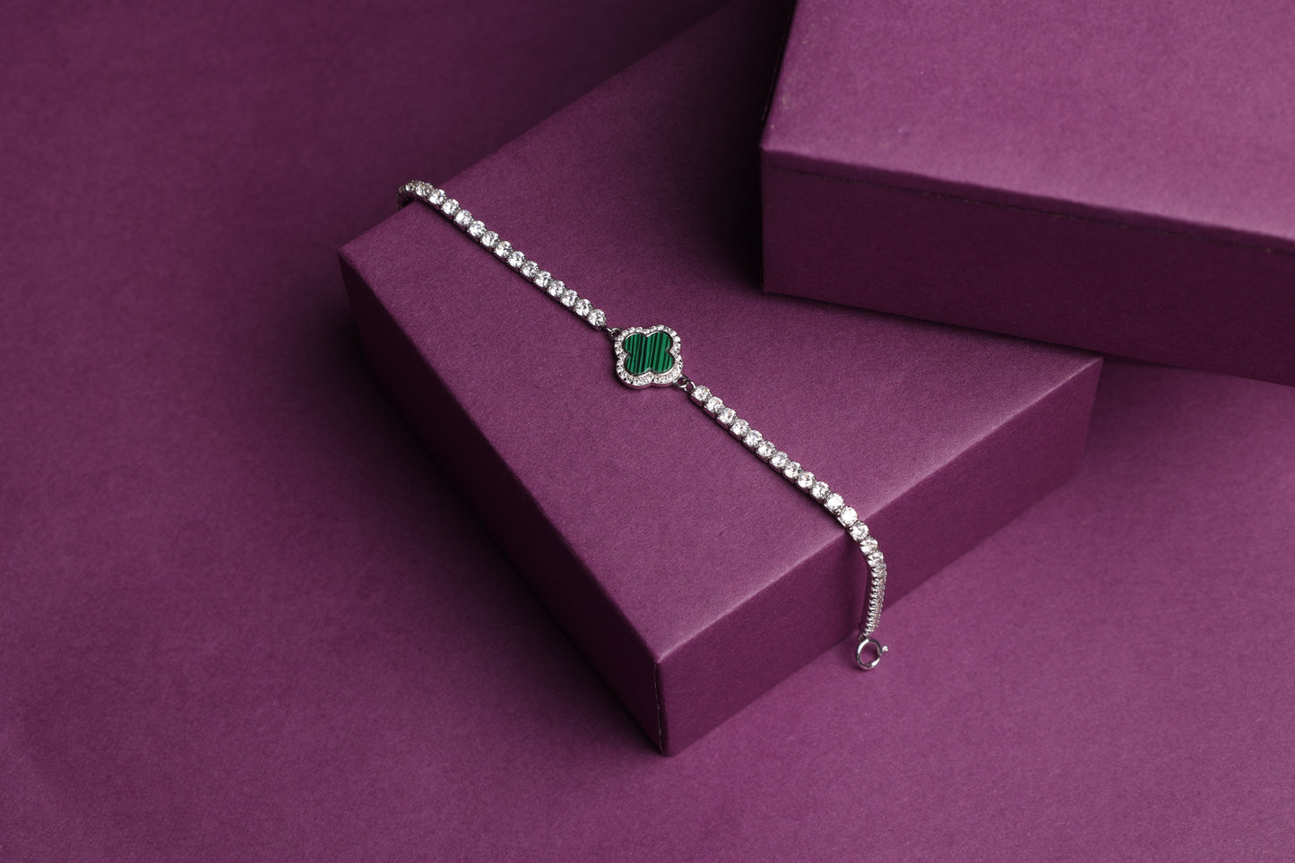 Clover Charm Tennis Bracelet