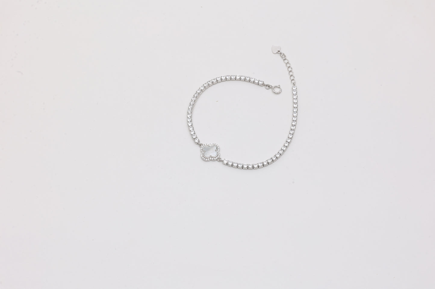 Clover Charm Tennis Bracelet