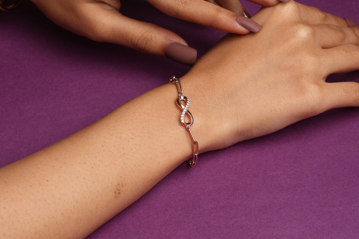 Infinity Link CZ Bracelet