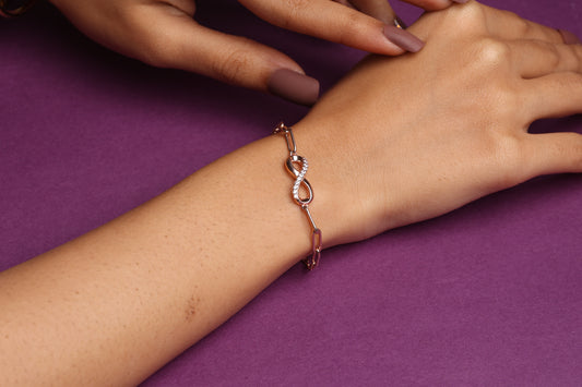 Infinity Link CZ Bracelet