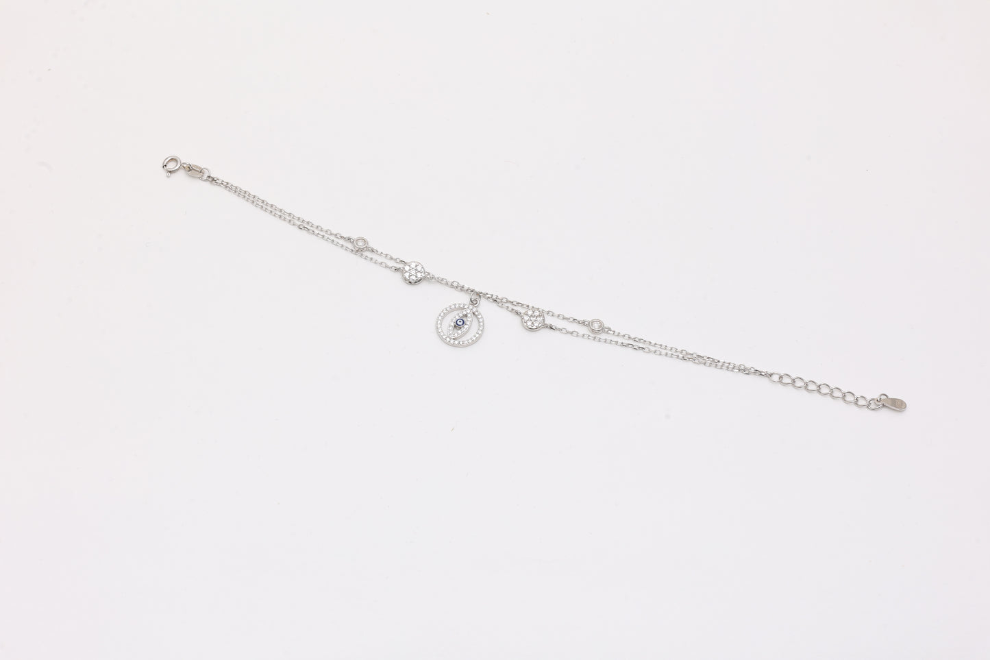 Pavé Evil Eye Charm Bracelet