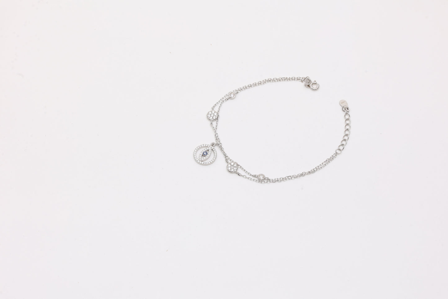 Pavé Evil Eye Charm Bracelet