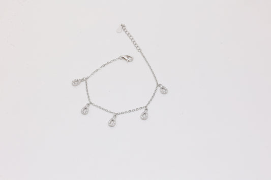 Rainbow Baguette Slider Bracelet