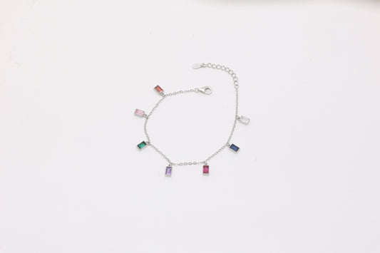 Teardrop Pavé Charm Bracelet