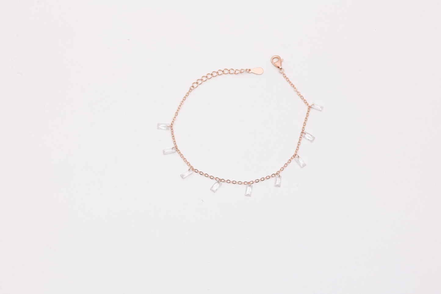 Dangling Baguette Charm Bracelet