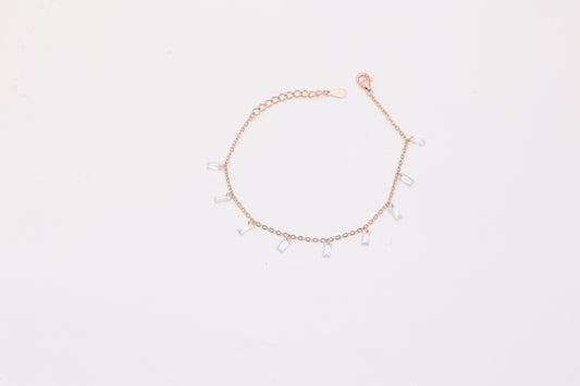 Dangling Baguette Charm Bracelet