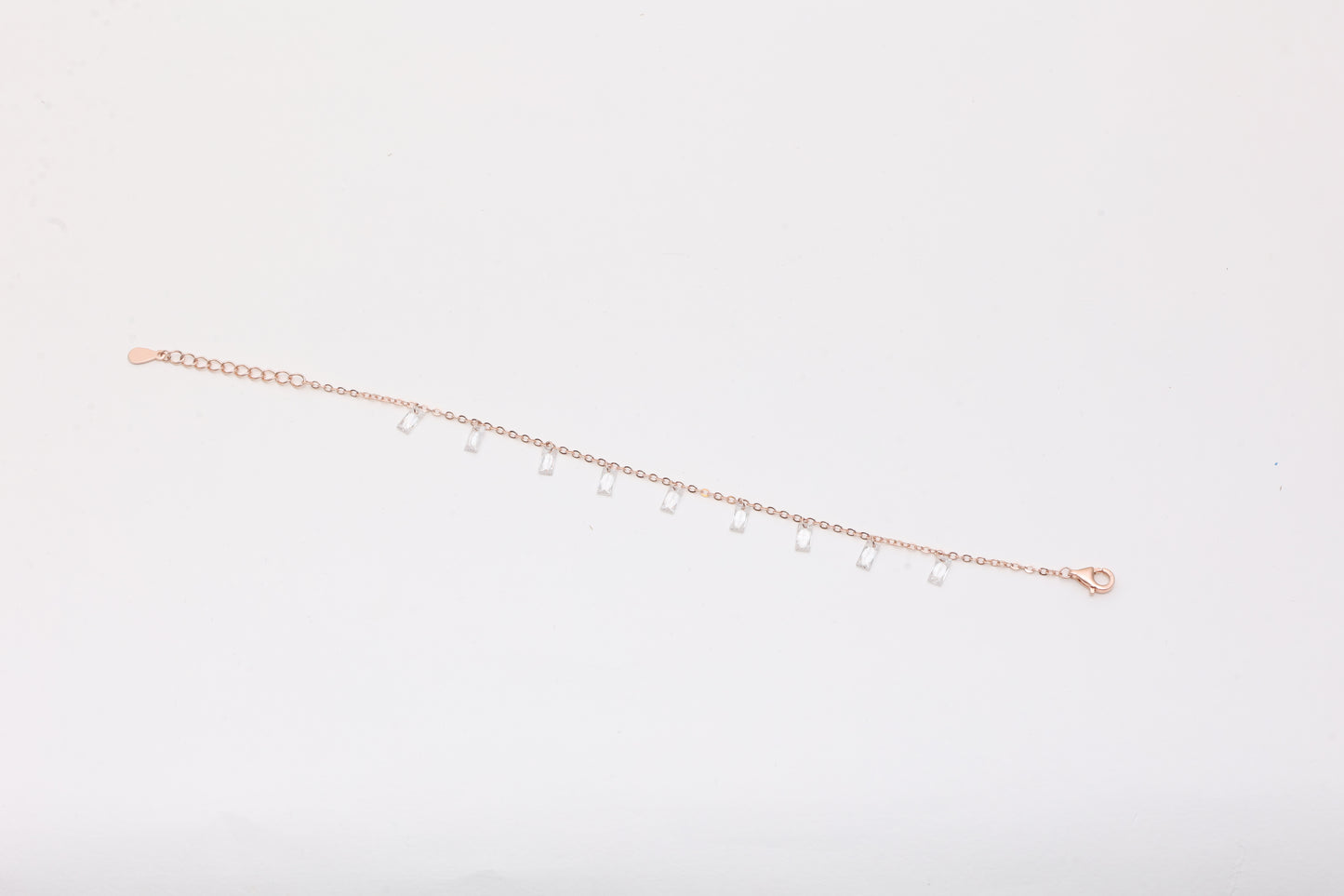 Dangling Baguette Charm Bracelet