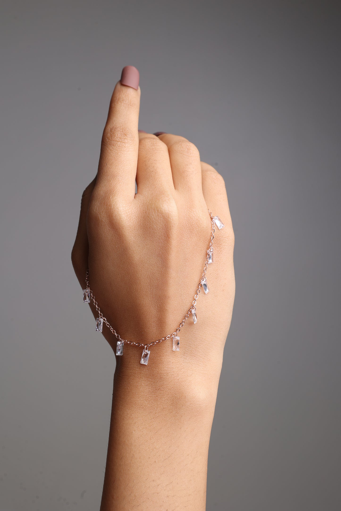 Dangling Baguette Charm Bracelet