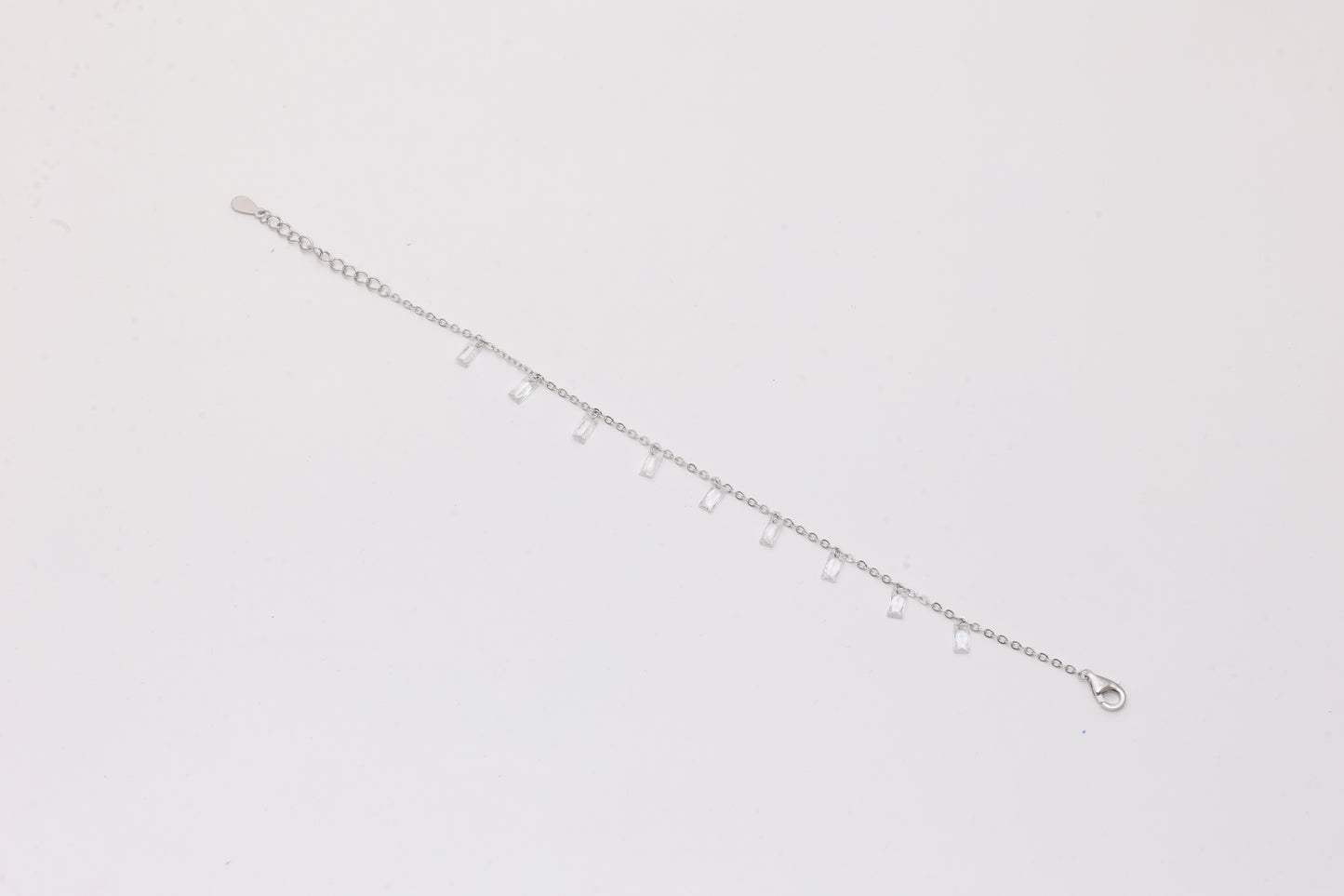 Dangling Baguette Charm Bracelet