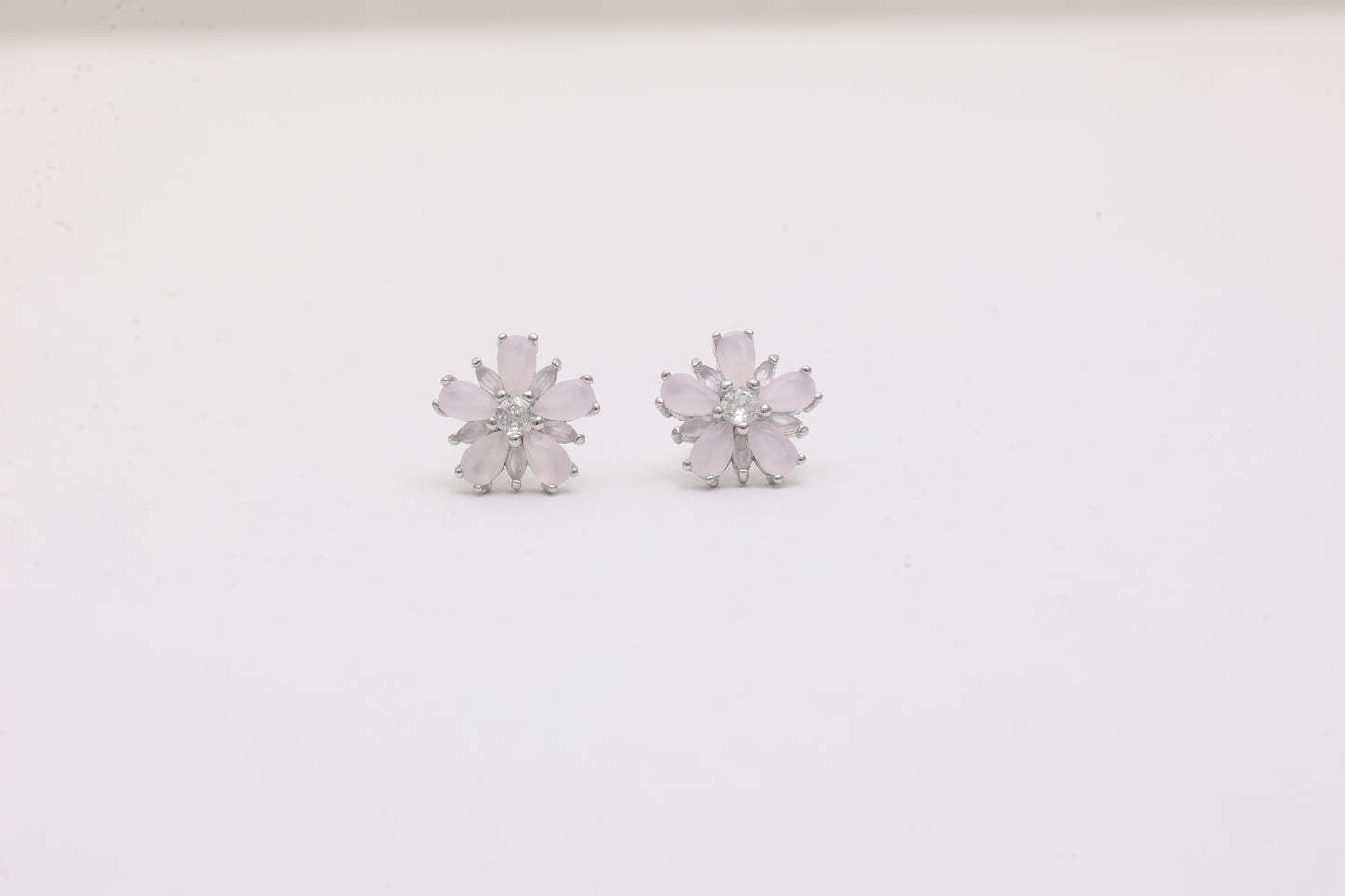 Pink Blossom Floral Studs