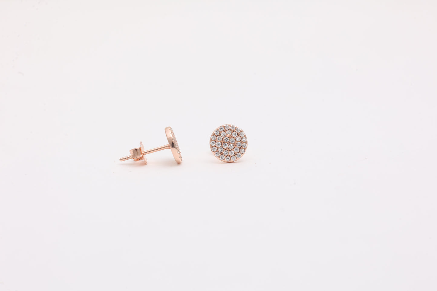 Petite Rose Gold Pave Studs