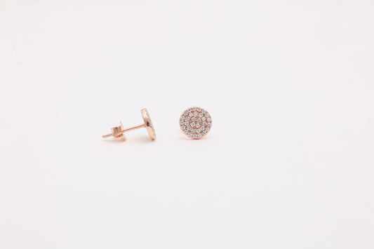 Petite Rose Gold Pave Studs