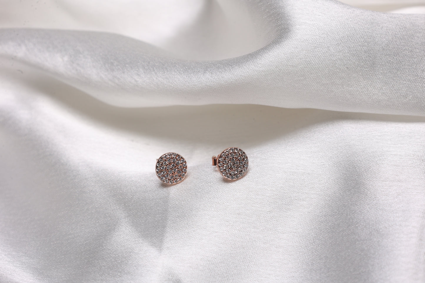 Petite Rose Gold Pave Studs
