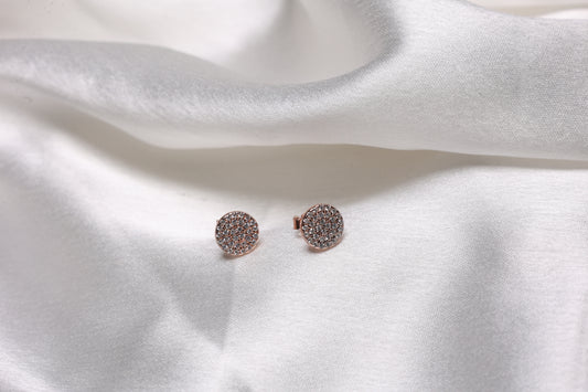 Petite Rose Gold Pave Studs